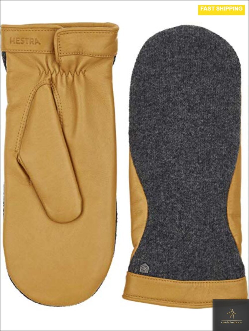 Wool Lined Leather Mittens Hairsheep Palm Tricot Backhand Women's Winter Glove